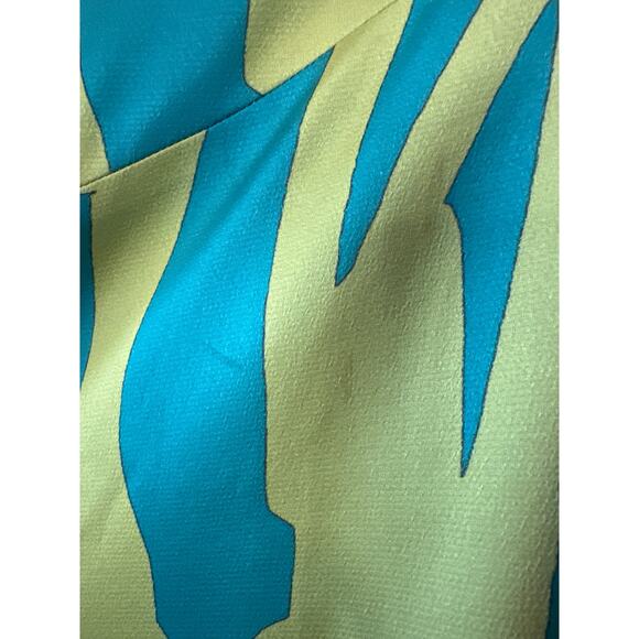 Alexis Zuella Abstract Print Crepe Maxi Dress Puff Sleeve Size Small - Picture 8 of 15